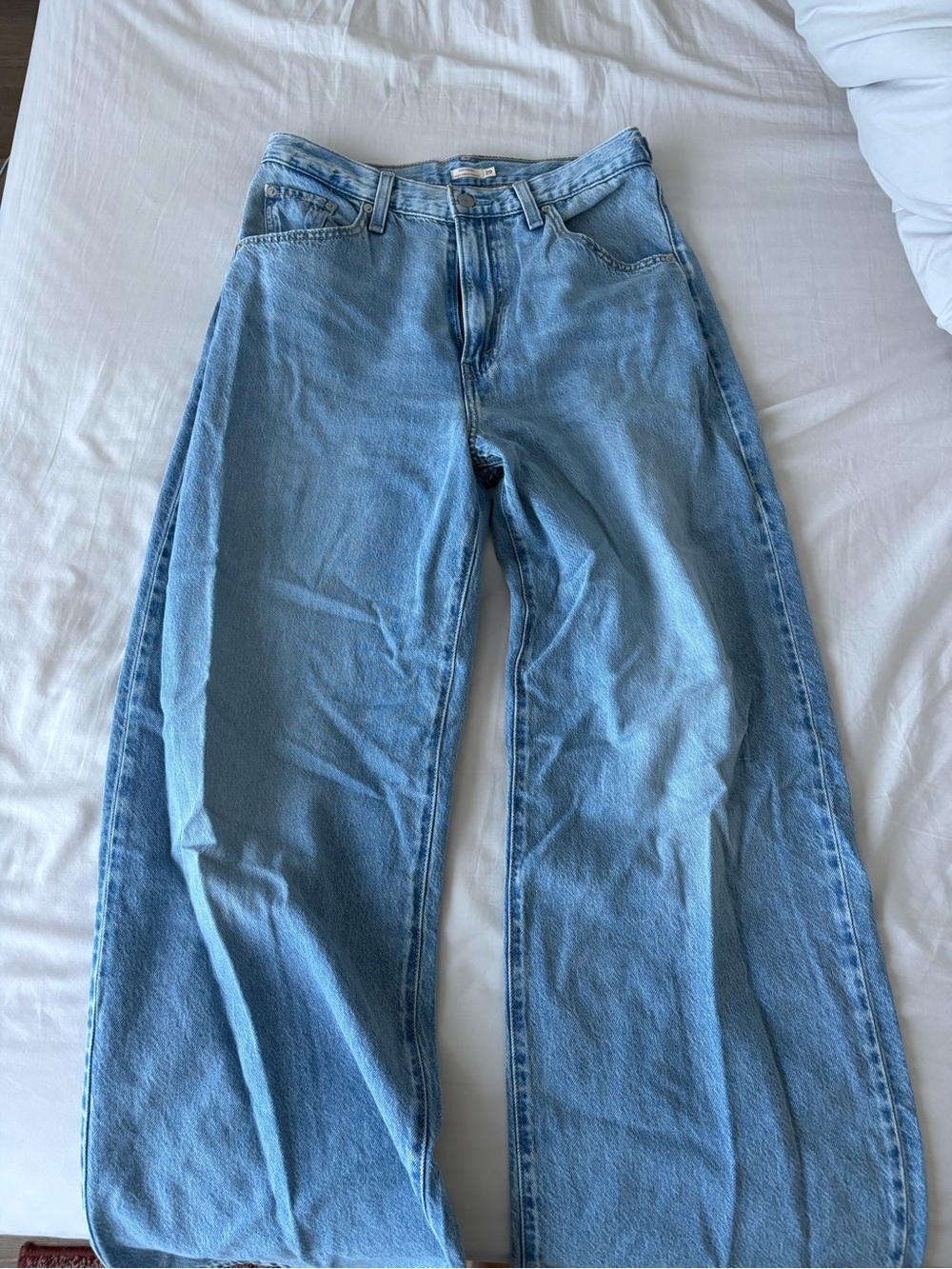 Levi's Light Blue High-Rise Wide-Leg Jeans